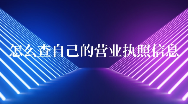 怎么查自己的營業執照信息(營業執照怎么查公司信息)